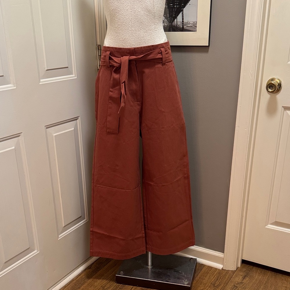 Anthropologie Wide-Leg Rust Pants